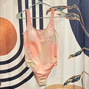 PINK Victoria's Secret Pastel Shell One-Piece Swimsuit